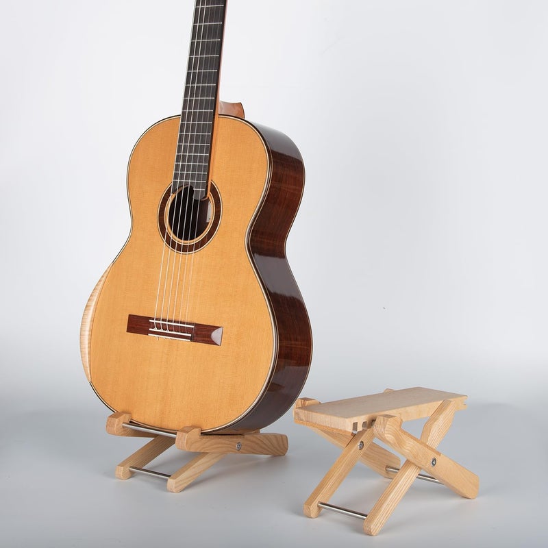 Spike Multifunctional Solid Wood Guitar Footstool Guitar Stand Multifunctional Musical Instrument Accessories Solid Wood Manufacturing Foldable Design (for Classical Guitar) - Image 3